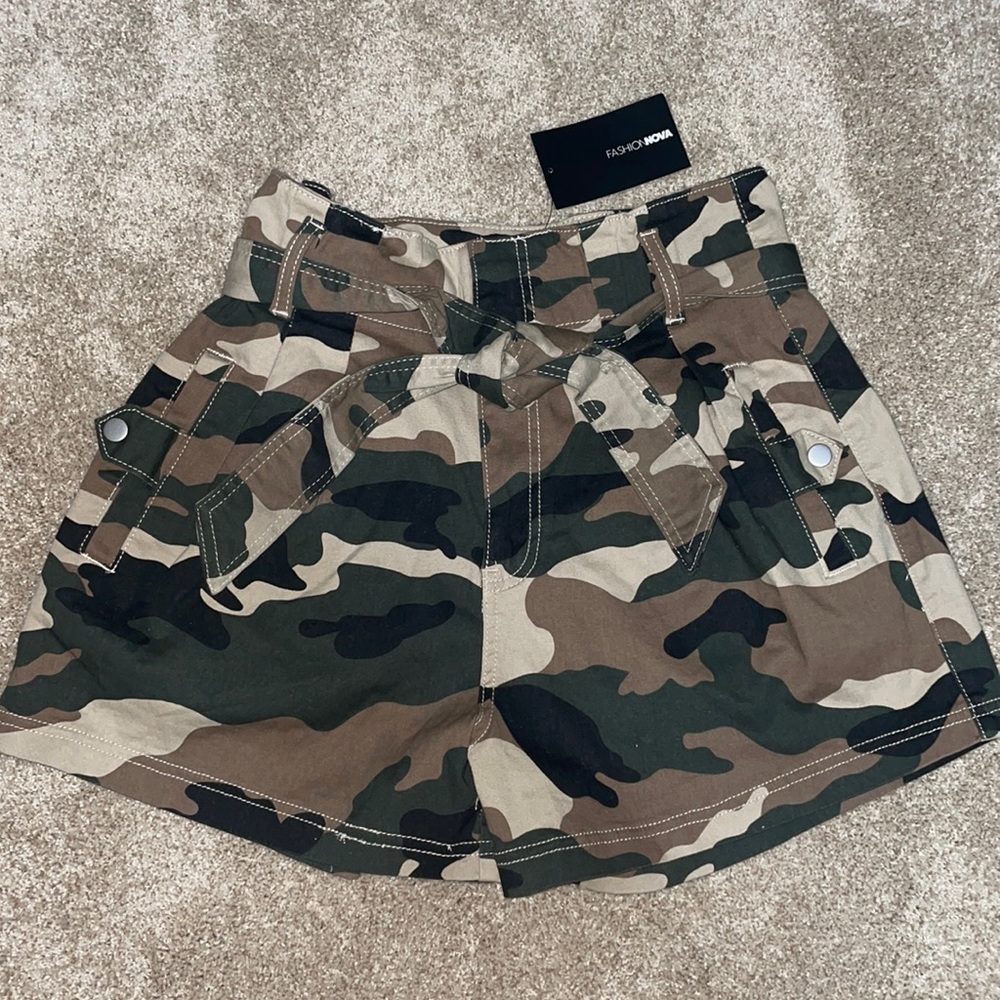 Fashion Nova Camo Cargo Shorts